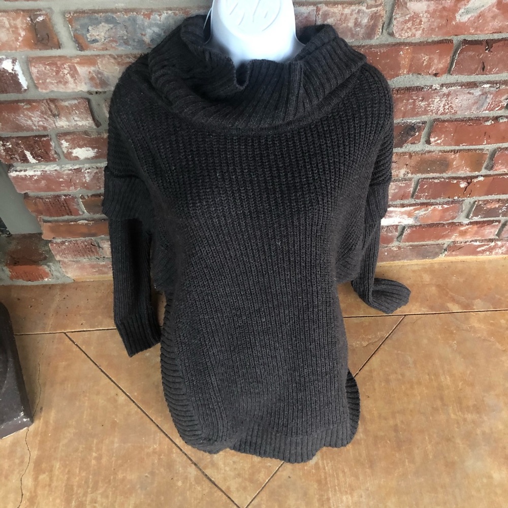 RD Style black long sleeve cowlneck sweater size M - Picture 3 of 10